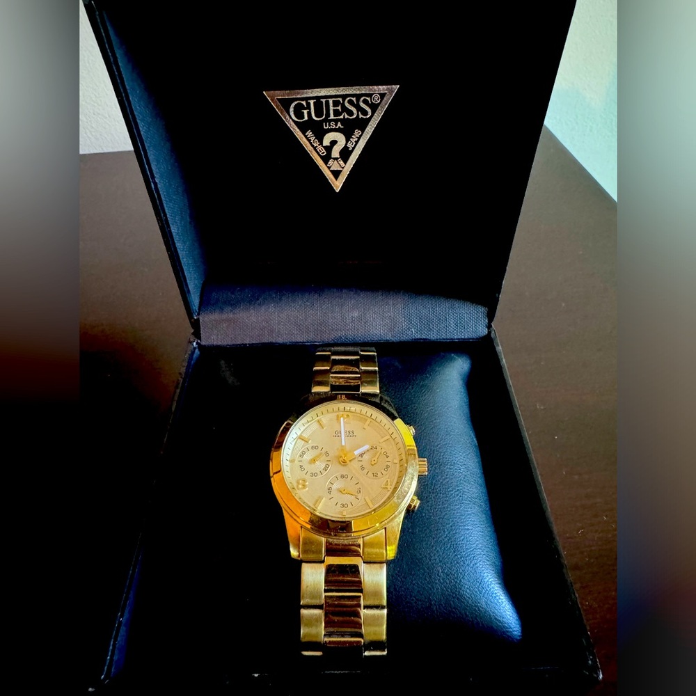 Guess Gold Stainless Steel Bracelet Watch